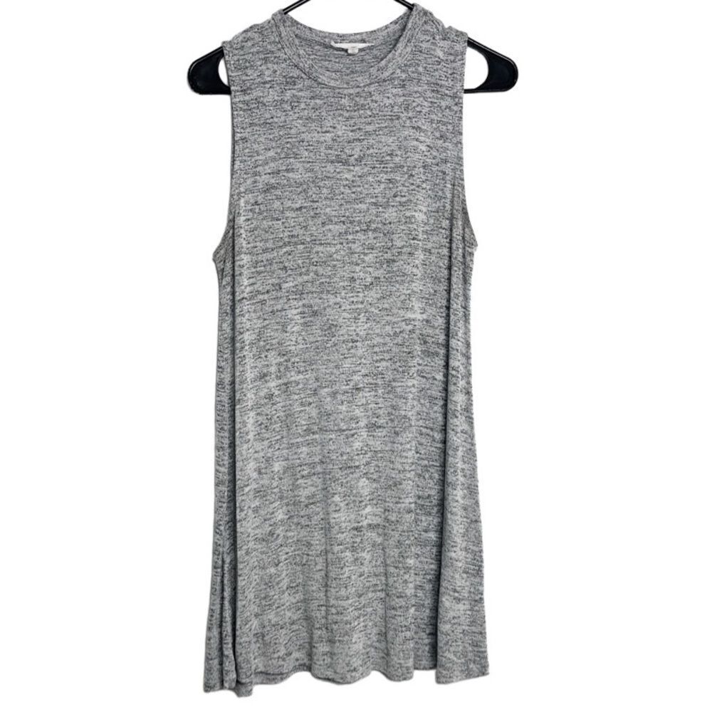 Love Tree High Neck Heathered Mini Dress Grey Size Large